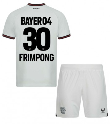 Bayer Leverkusen Jeremie Frimpong #30 Udebanesæt Børn 2023-24 Kort ærmer (+ korte bukser)